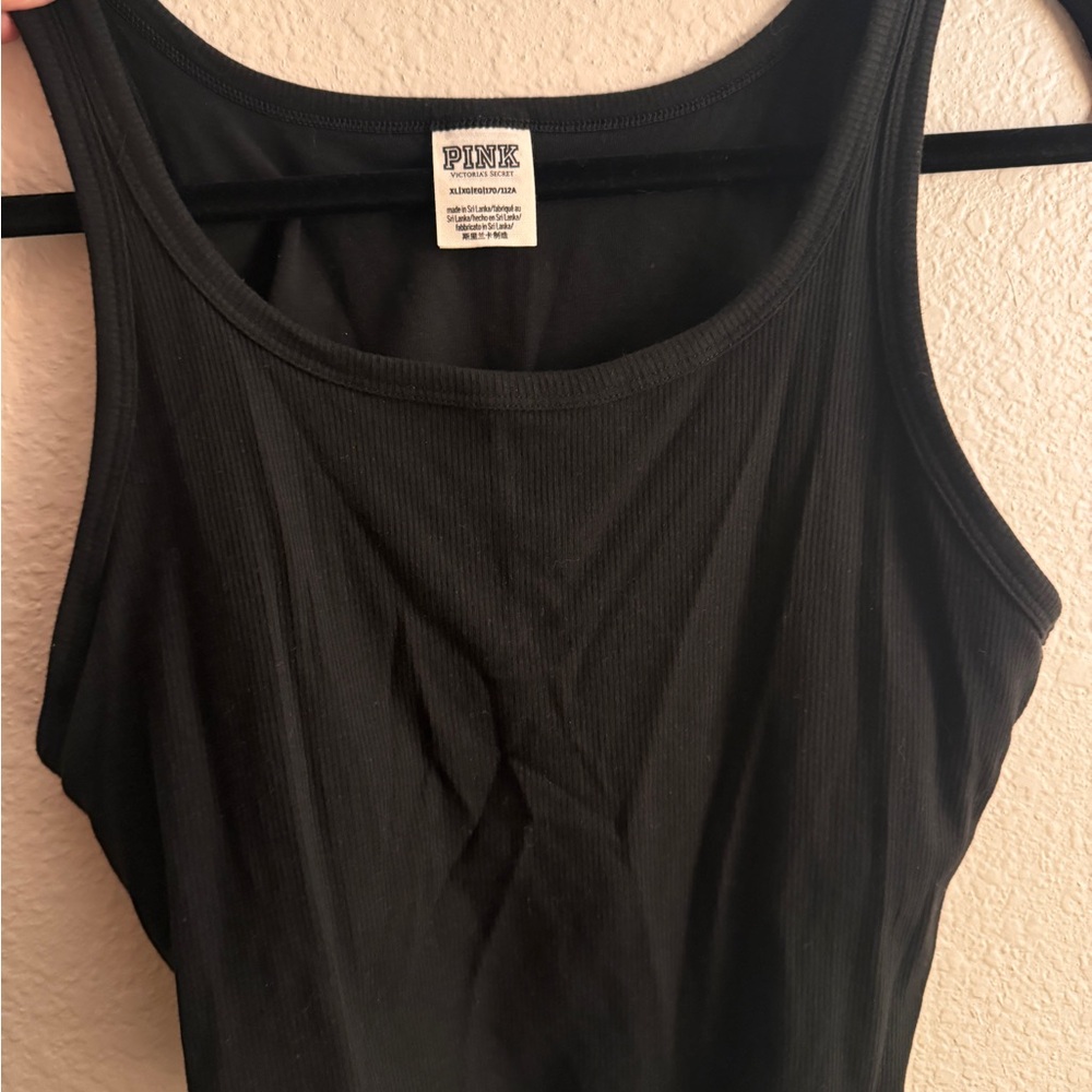 PINK Victoria's Secret Classic Black Tank Top